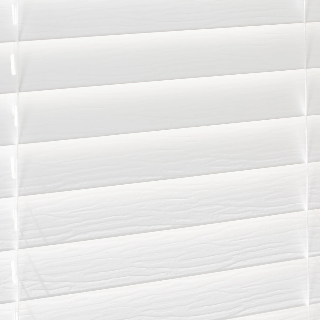 White 2-inch Cordless Faux Wood Horizontal Window Blinds V31497