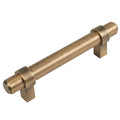 Brushed Antique Brass Cabinet Bar Handle Pull, 3-3/4 inch Hole Centers, 20 Pack F211240