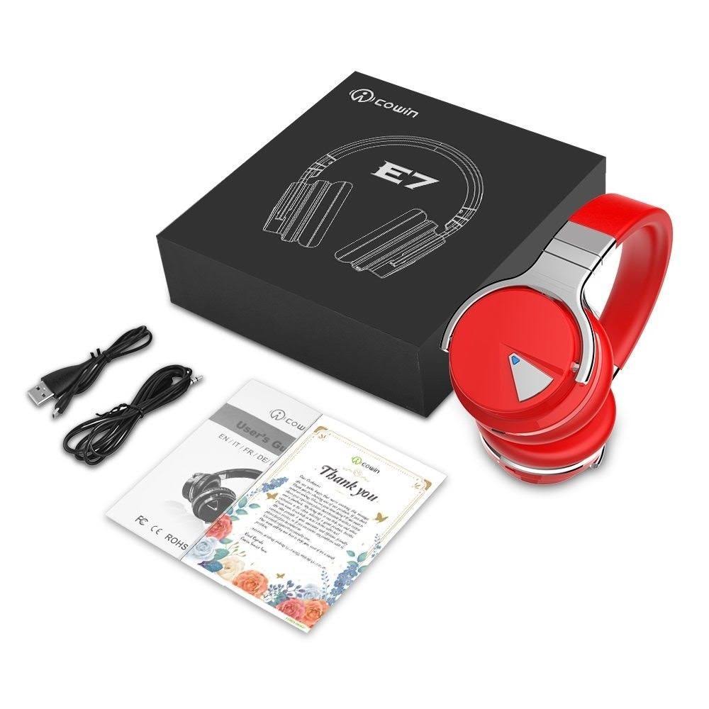 Red Active Noise Cancelling Wireless Bluetooth Headphones E96190