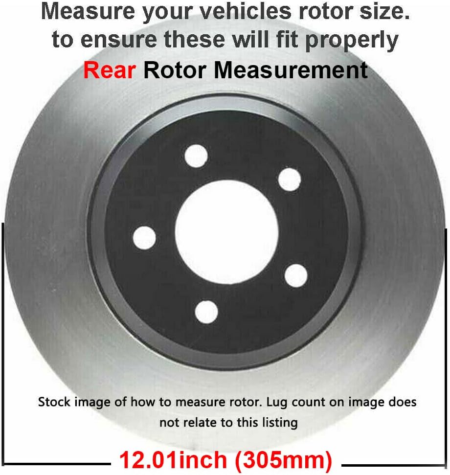 11.89" Front & 12.01" Rear Disc Rotor + Brake Pad Replacement D704