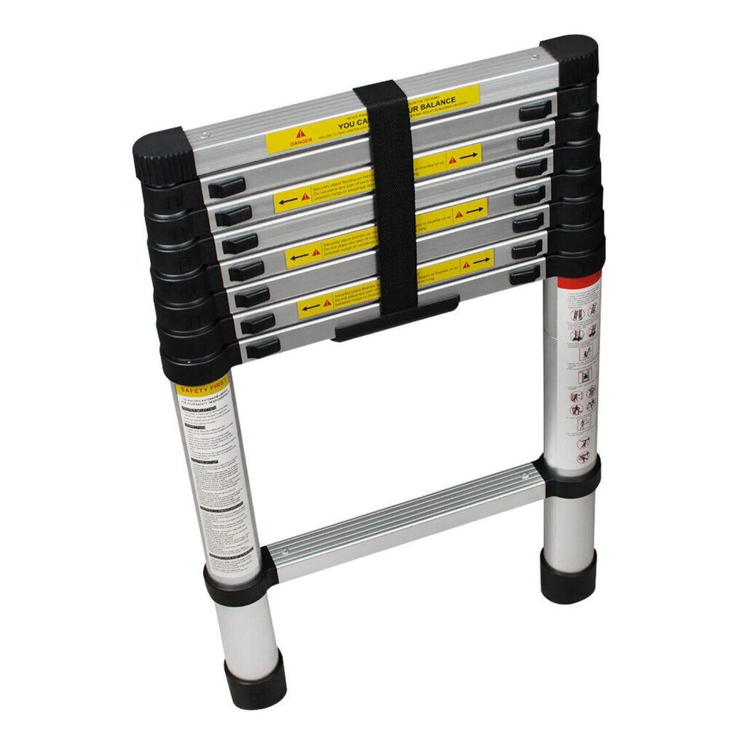 8.5FT Telescopic Aluminum Ladder with Button Retraction L771
