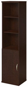 18W 5 Shelf Bookcase with Doors Mocha Cherry V946486