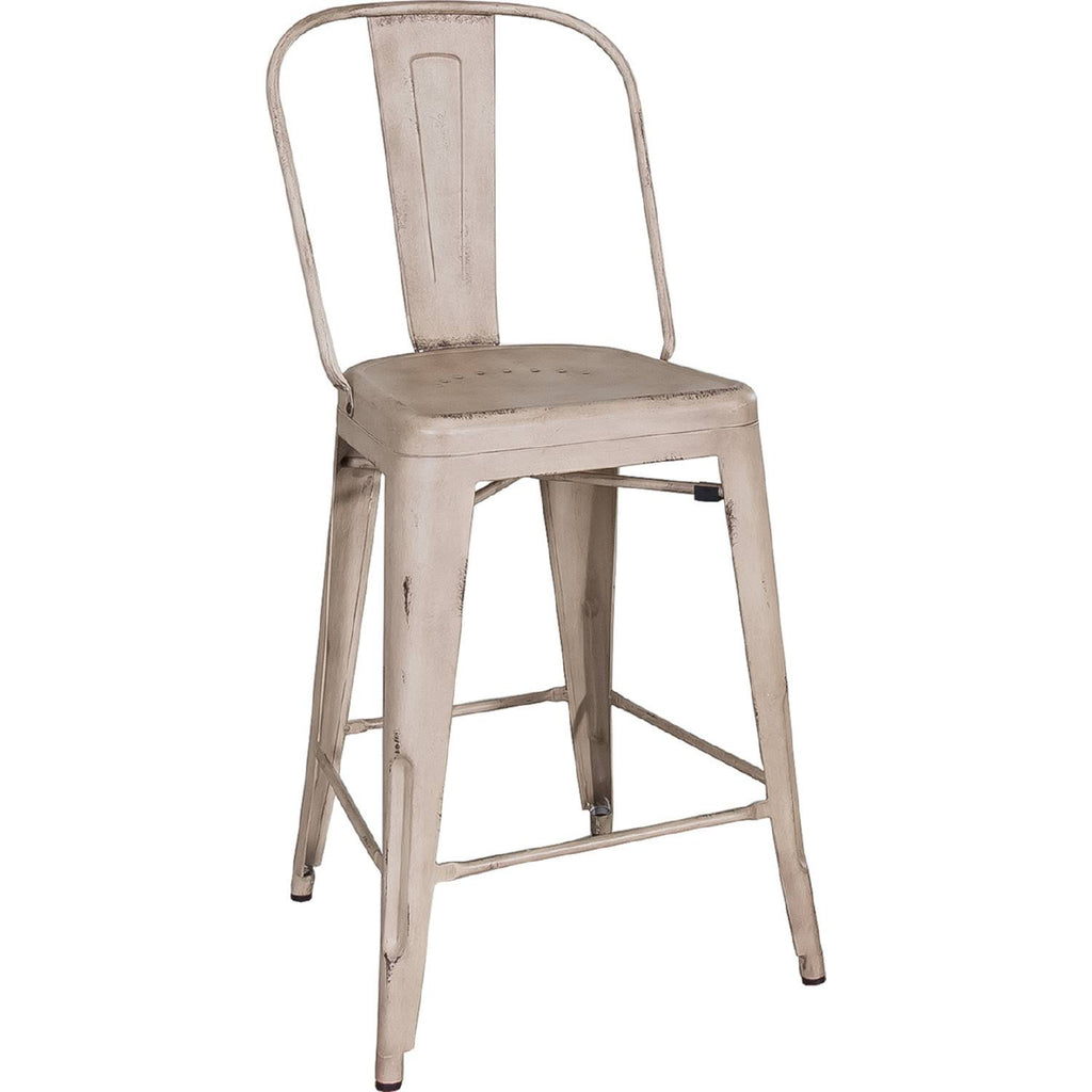 Vintage Cream Bow Back Counter Chair H954305
