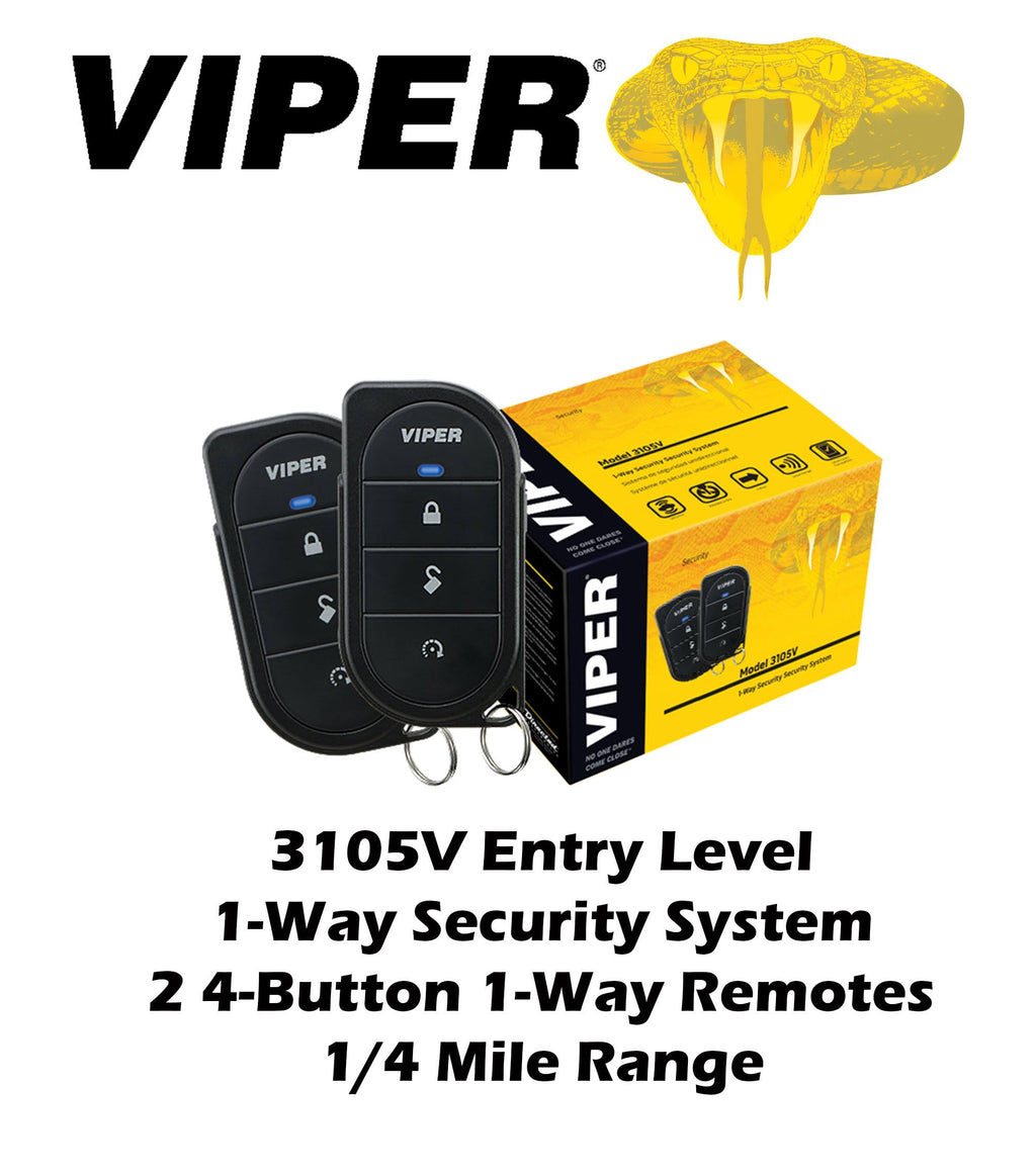 1-Way Car Alarm Security System and Keyless Entry D8582