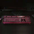 USB Typewriter Inspired Mechanical Keyboard Blue Switch Black and Pink I228671