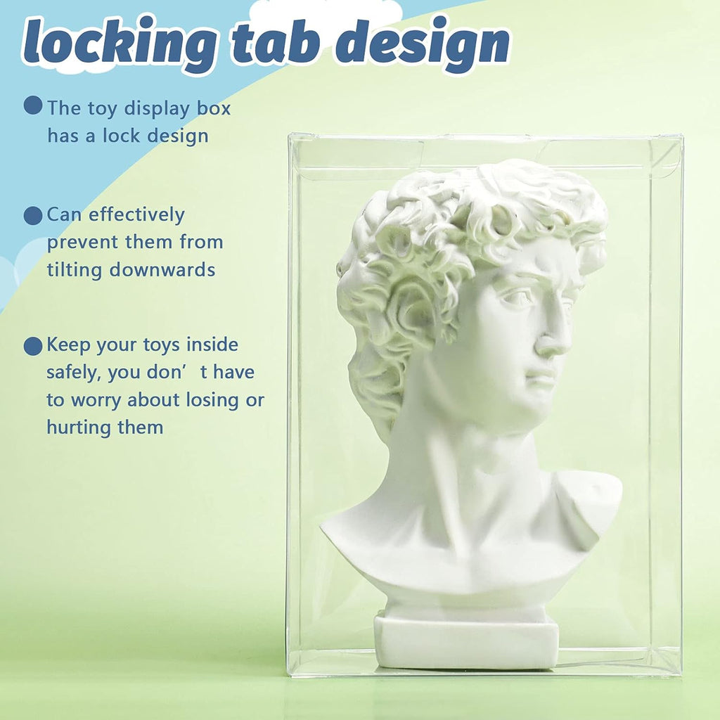 30 Pieces Clear Plastic Toy Protector Case 4-Inch Display Box P4820