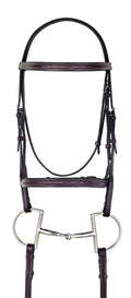 Gold Fancy Raised Padded Bridle with Reins W475