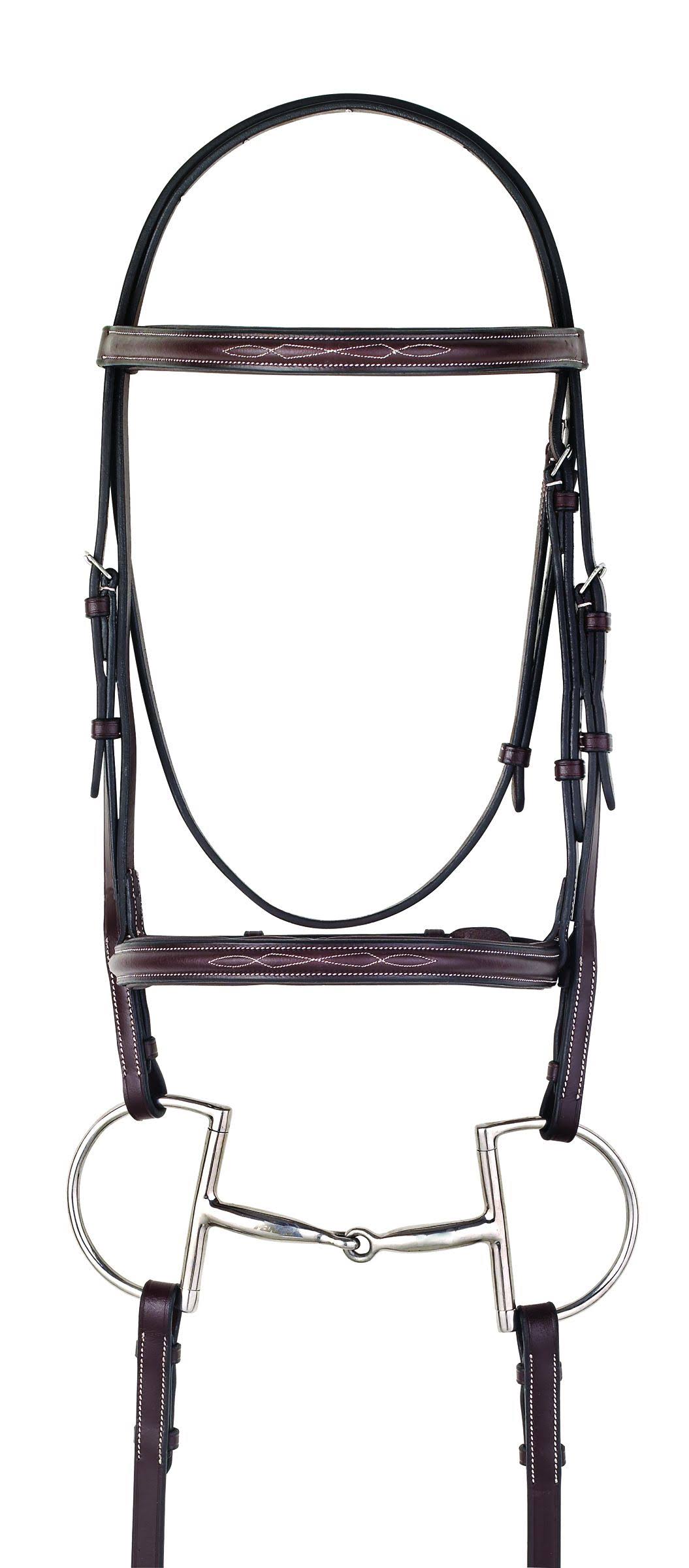 Gold Fancy Raised Padded Bridle with Reins W475